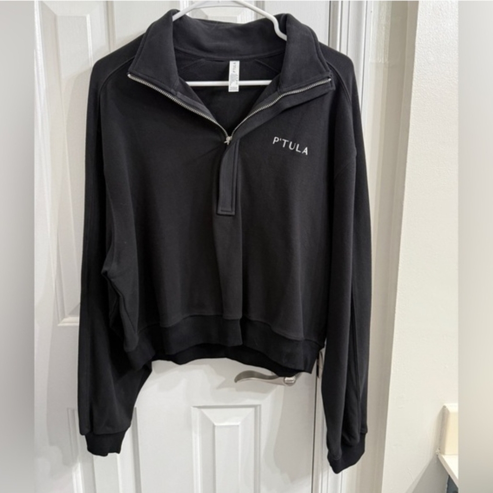 PTULA Black Quarter-Zip Pullover